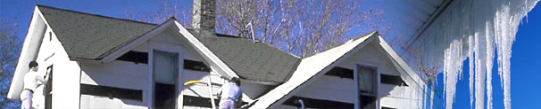 people working on house
